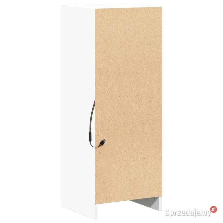 Szafka z LED biała 38x34x100 materiał Warszawa