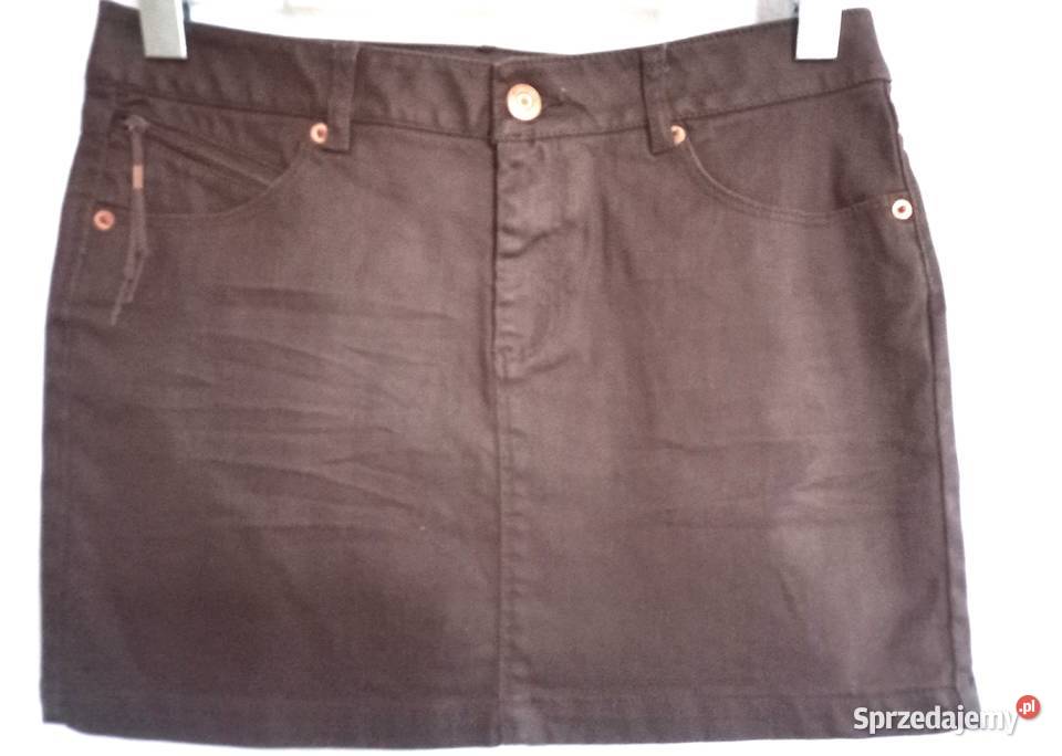Spódnica brązowa MINI Jeans Woskowany r 36 podlaskie Białystok