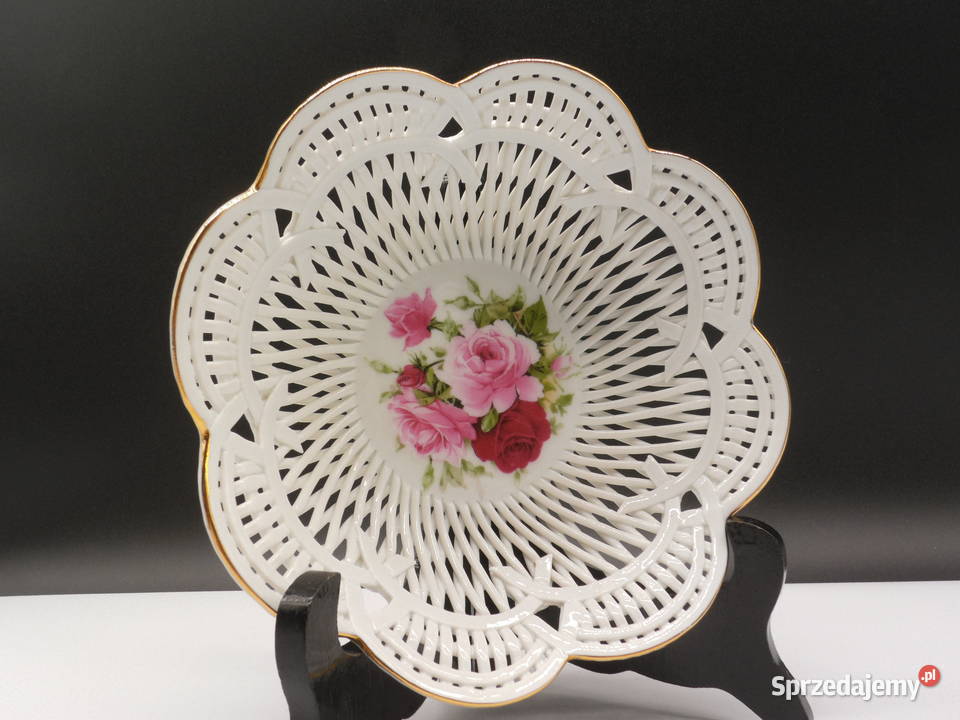 Misa patera koszykowa z niemieckiej porcelany Raszków