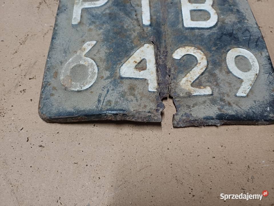 Tablica Rejestracyjna Zabytkowa Czarna WSK SHL Łowicz