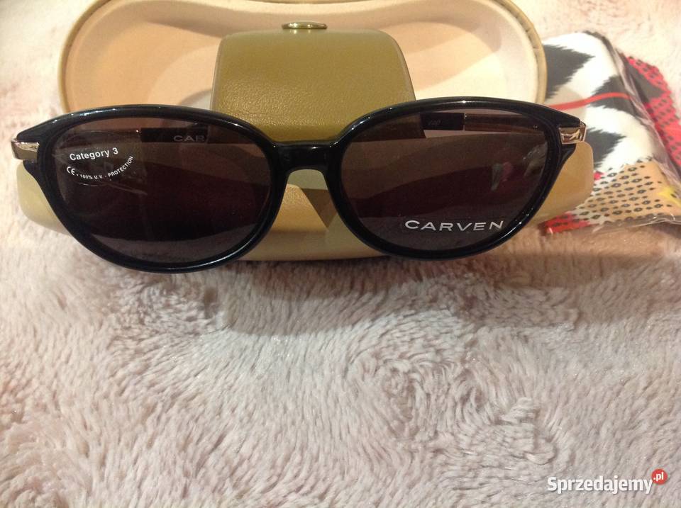 Okulary Przeciwsłoneczne Czarne Damskie CARVEN Dla kobiet Nowa Sól sprzedam