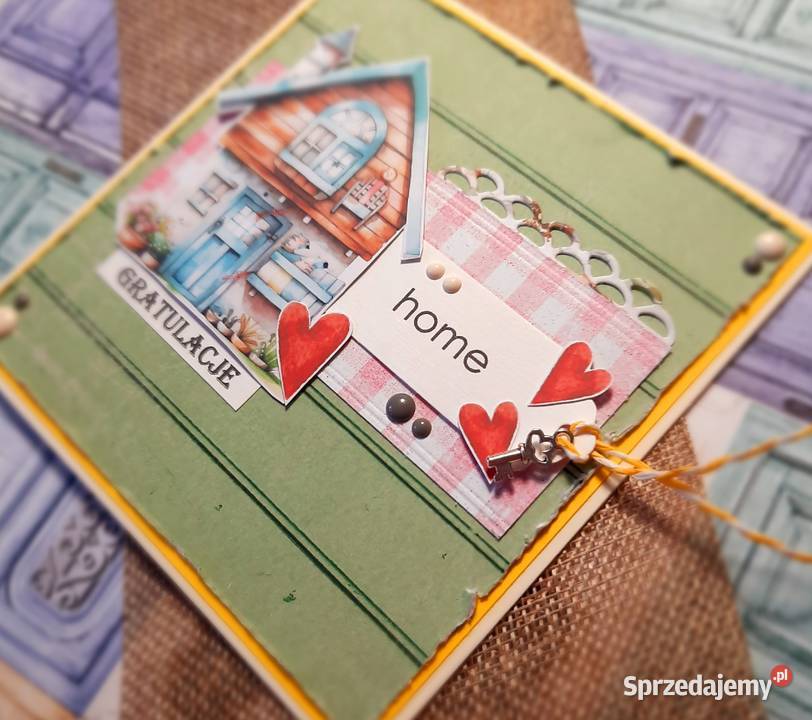 Kartka na parapetówkę handmade personalizowana Dęblin