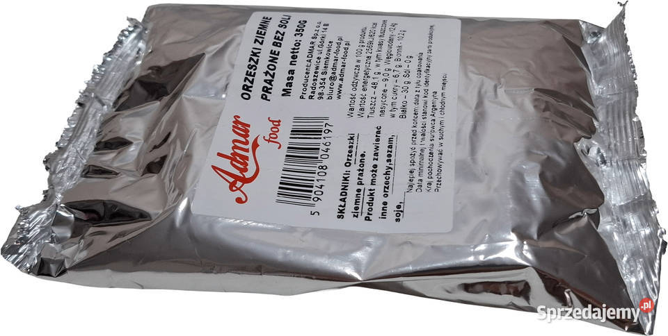 Orzeszki ziemne prażone bez soli 350g Admar śląskie Czeladź sprzedam