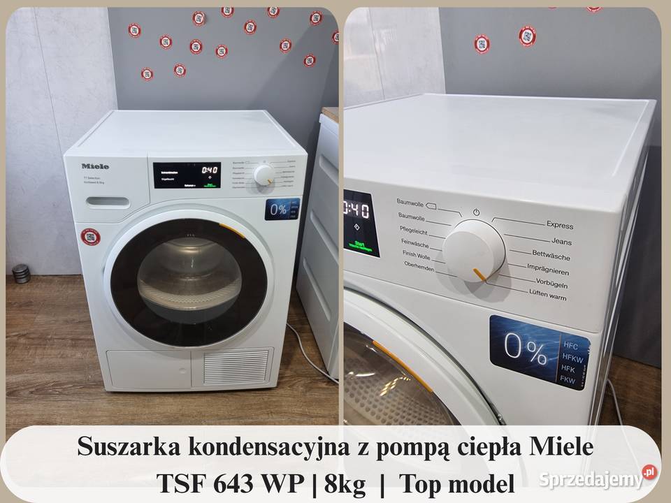 Suszarka kondensacyjna z pompą ciepła Miele TSF wolnostojące Pralki i suszarki Wrocław