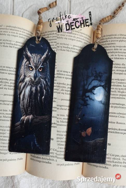 Zakładka do książki zwierzęta sowa kot decoupage Kraków