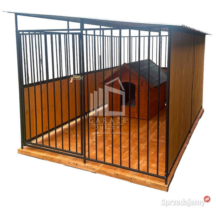 Kojec psów 2x3m Drewniana podłoga ściana Dla psów