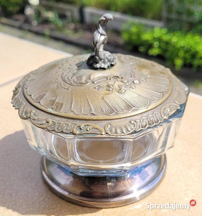 Eleganckie włoskie szklane puzderko z Kraków