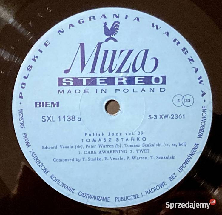 Tomasz Stańko Tomasz Szukalski Edvard Vesala Płyty i kasety Kultura i Rozrywka zachodniopomorskie