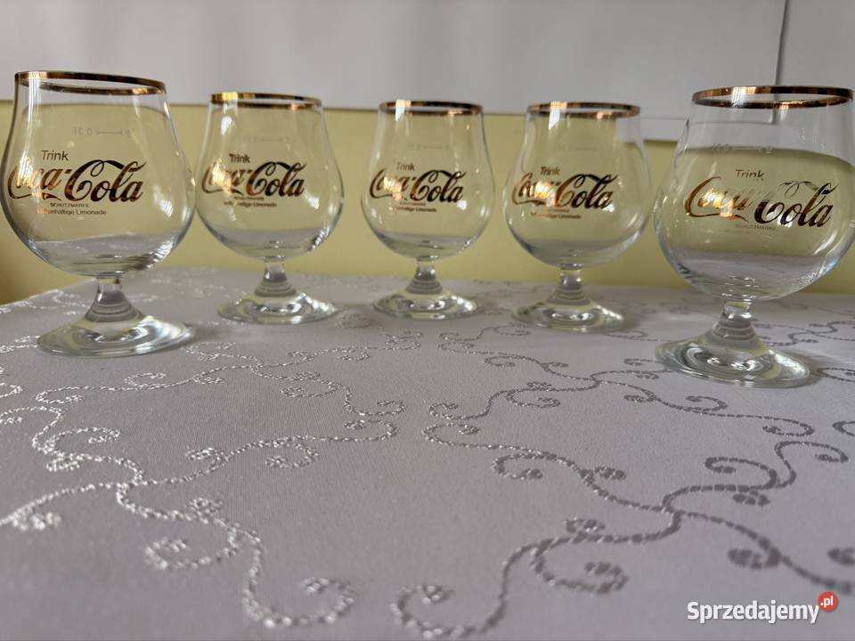Szklanki CocaCola Retro Złote Lata 70 Zestaw 5