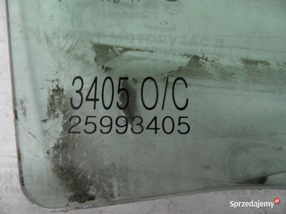 OPEL MOKKA A 13r szyba drzwi lewy przód 25993405