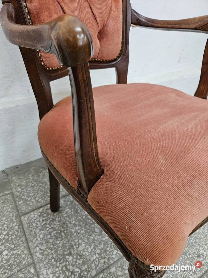 Dwa francuskie foteliki ludwik krzesła małopolskie Nowy Sącz
