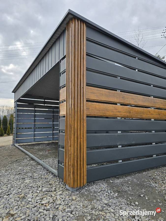 WIATA OTWARTA GARAŻ BLASZANY GRAFIT RAL GRAFIT podkarpackie