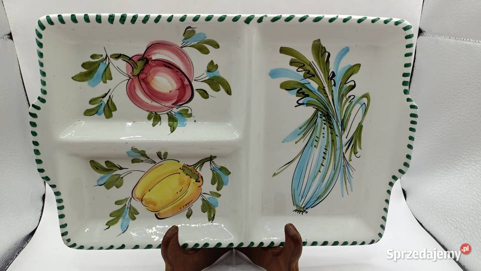 Talerz dzielony kabaret na przystawki orzeszki Porcelana i szkło Zamość
