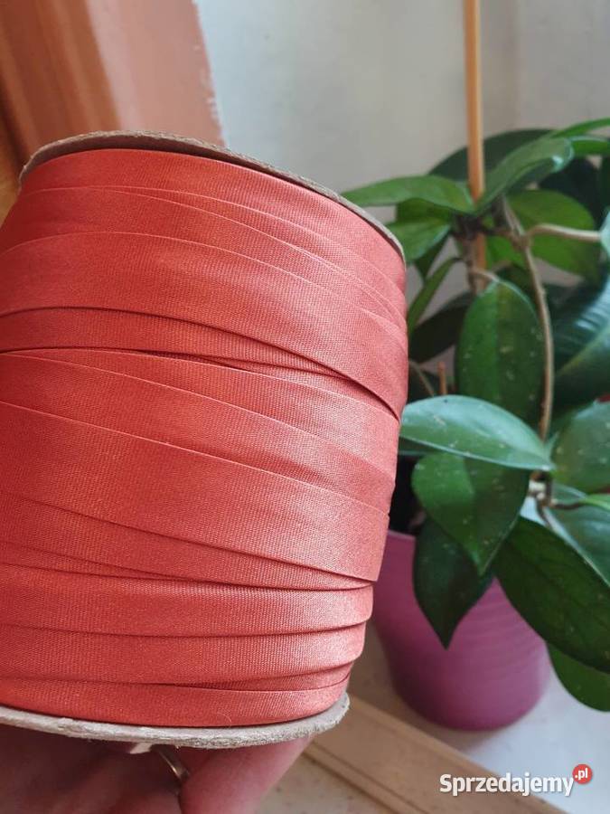 Lamówka skośna atłasowa 15 mm 30 mb ceglana Radom