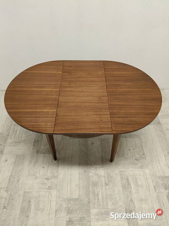 stół okrągły patyczak PRL rozkładany stary Stoły łódzkie sprzedam