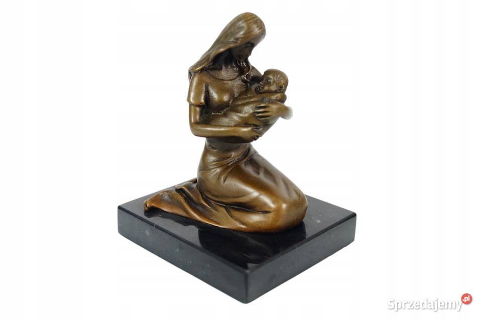 Figura z brązu rzeźba Matka z Dzieckiem Gizałki