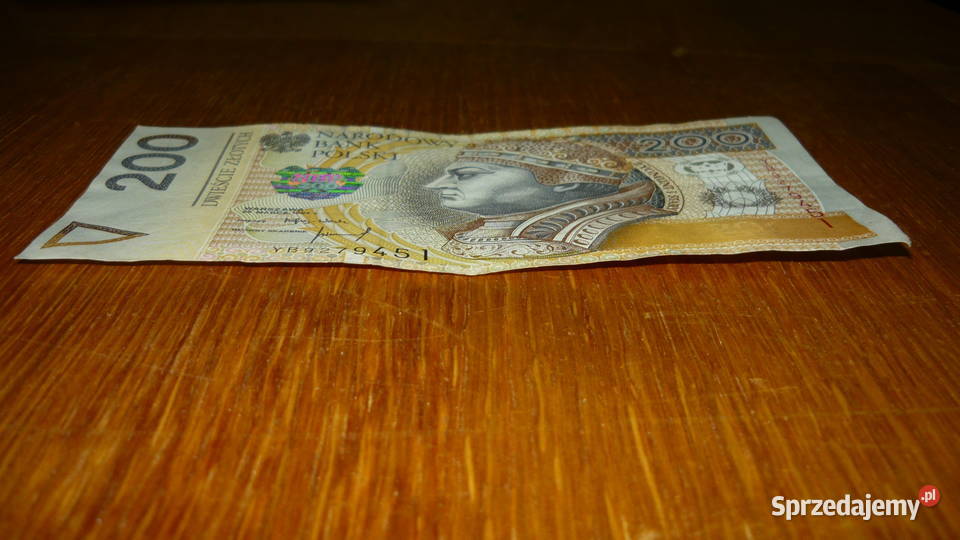 Banknot 200 seria zastępcza YB 1994 r podlaskie sprzedam