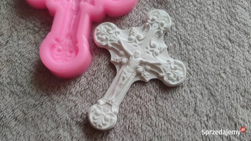 Forma foremka silikonowa krzyż z krzyżem Jezus Tarnowskie Góry