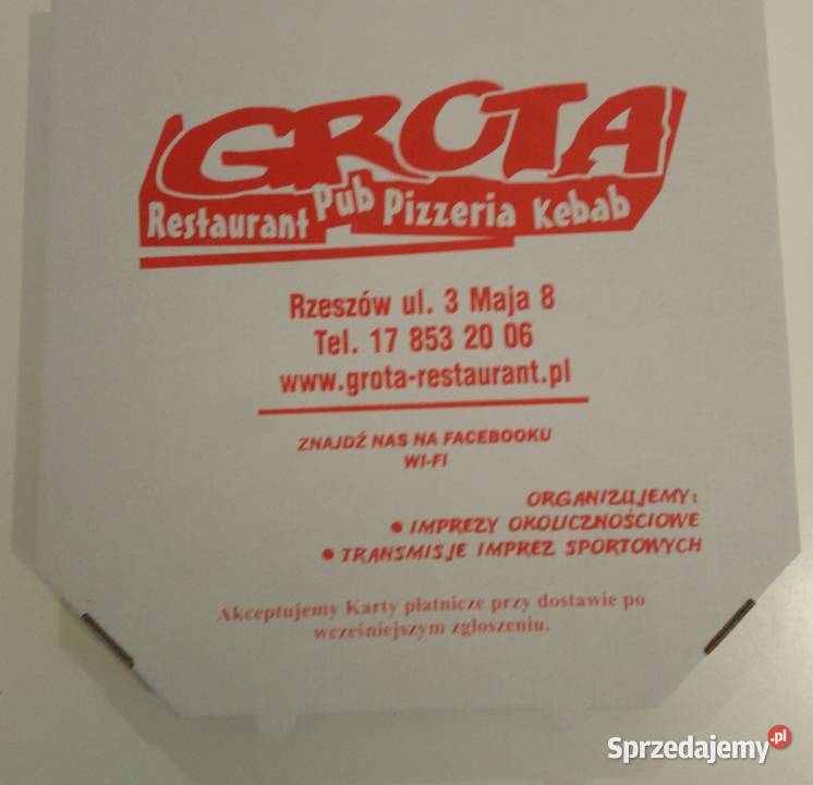 Pudełka na pizzę z nadrukiem duże 32x32 100 Lublin sprzedam