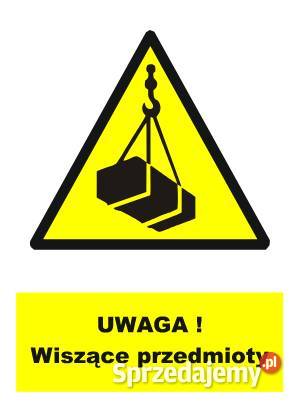 Naklejka Uwaga Wiszące przedmioty 10 x 15 mm Kamionna sprzedam