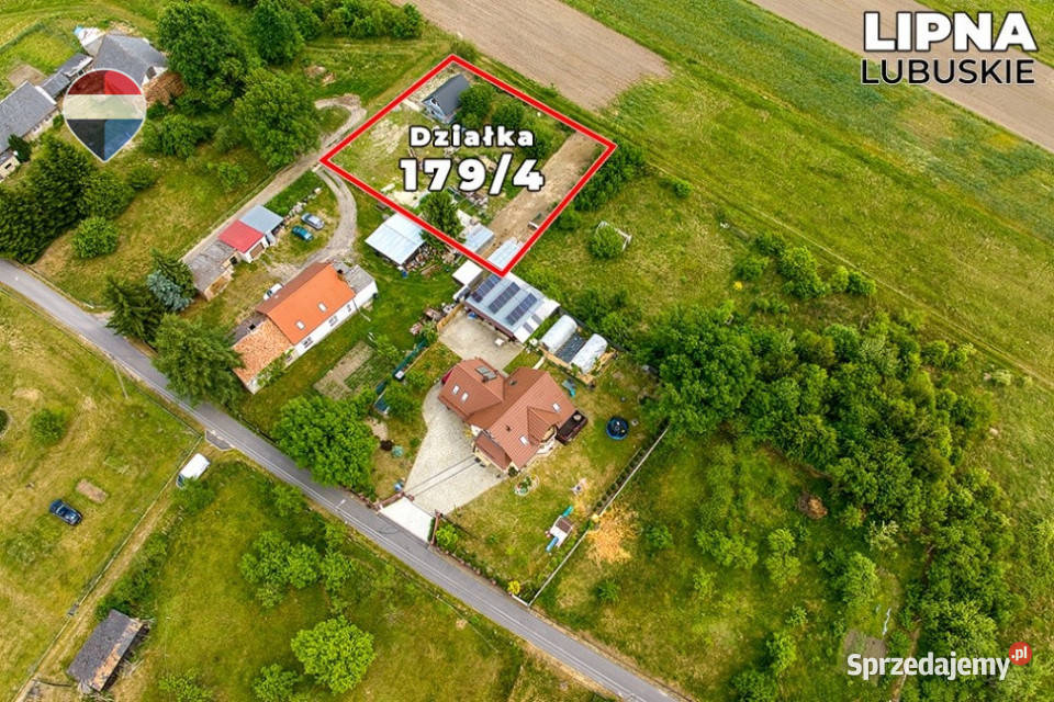 Działka 1337 m z domkiem 35 m Lipna sprzedam