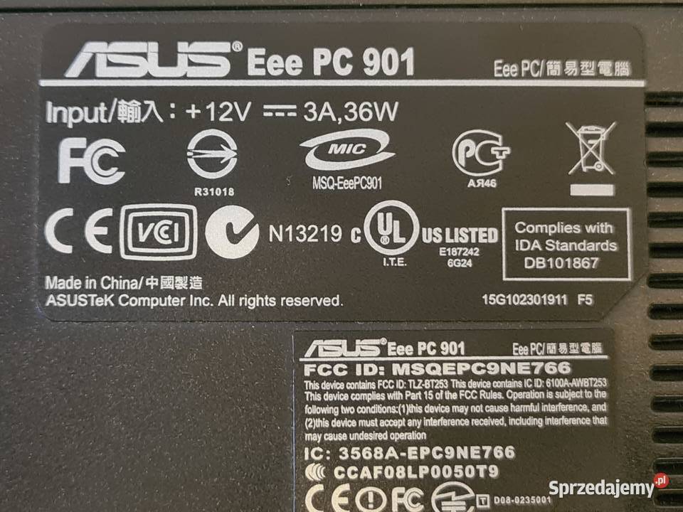 Asus EeePC 901 klawiatura Warszawa sprzedam