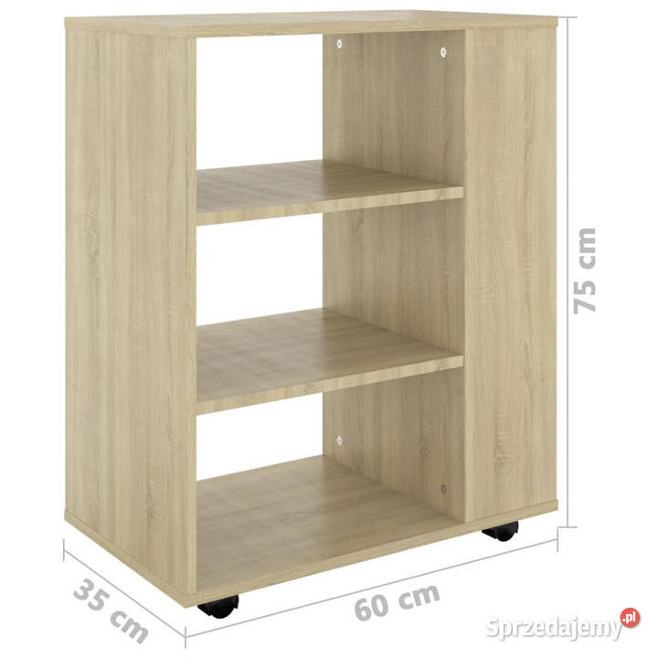 Szafka na kółkach dąb sonoma 60x35x75 WM808452 mazowieckie Warszawa