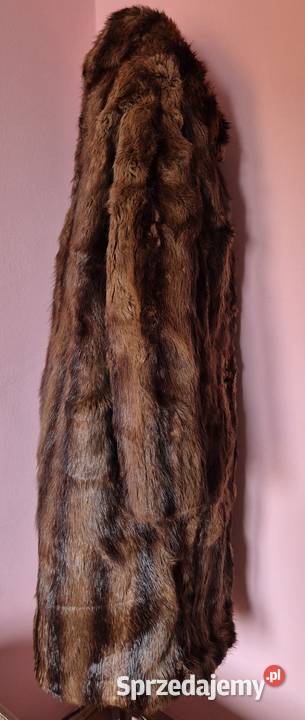Futro z norek vintage brązowy/beżowy Brzesko