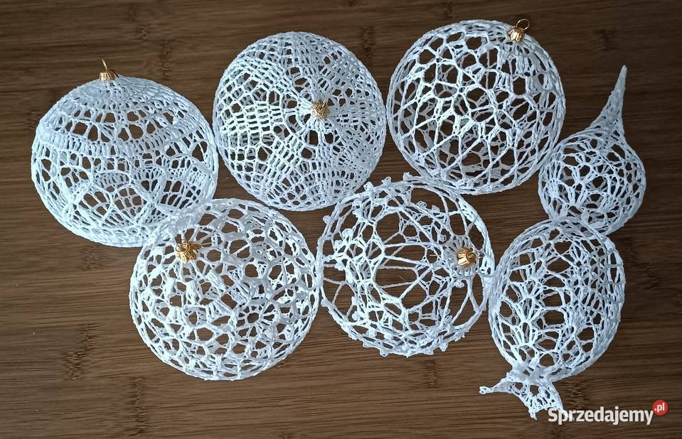 Duże Bombki szydełkowe na choinkę różne wzory i Białystok
