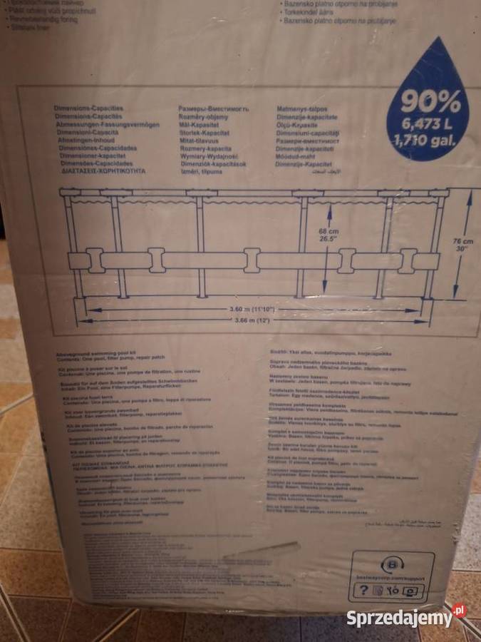 Basen bestway stelażowy 366 m z pokrywą Baseny Dobruchna