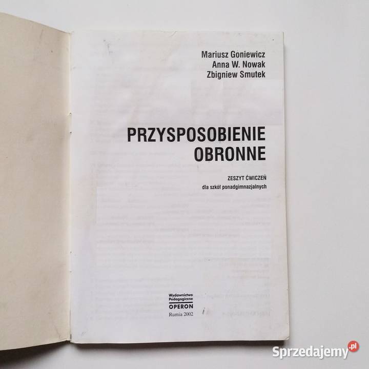 Zbigniew Smutek Przysposobienie obronne Zeszyt skrypt, zeszyt ćwiczeń, zbiór zadań, testów Łódź sprzedam