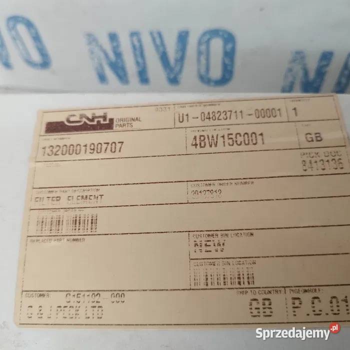 Filtr powietrza wewnetrzny 132000190707 cnh case Filtry Łowicz