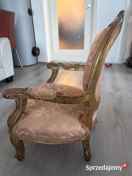 Fotel fotelik małej księżniczki antyk drewniany Antyki, Sztuka, Kolekcje Bystrzyca Kłodzka