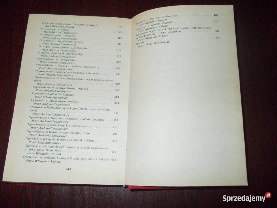 Księga tysiąca i jednej nocy WYBÓR 1574