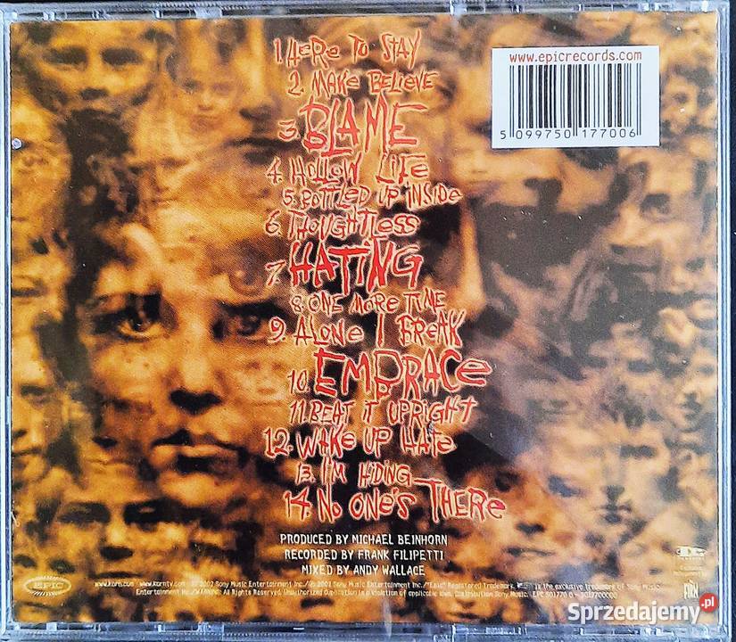 Album CD Kultowego Zespołu KORN UNTOUCHABLES Płyty i kasety