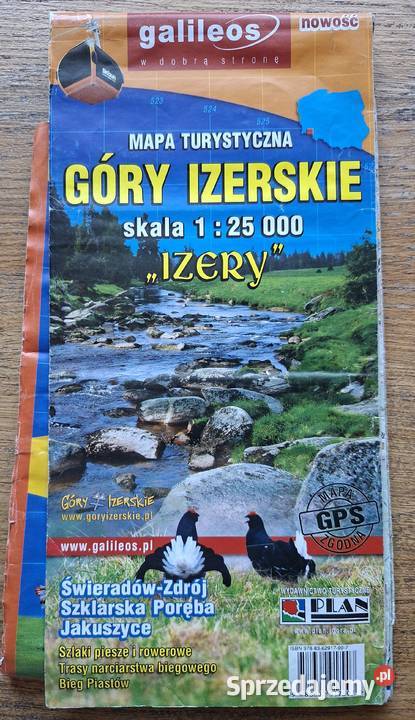 Góry Izerskie Izery 125 000 mapa turystyczna