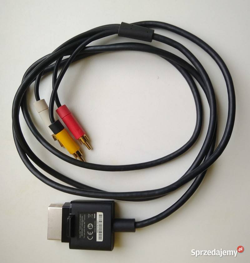 KABEL COMPOSITE MICROSOFT Xbox 360 X821376001 Xbox360 Konsole i automaty Łódź sprzedam