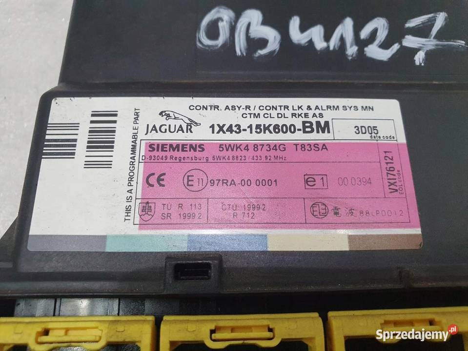 MODUŁ KOMFORTU JAGUAR XTYPE 1X4315K600BM sprzedam