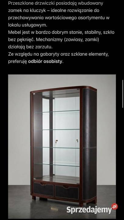 Szafa wystawowapodświetlana zachodniopomorskie Szczecin