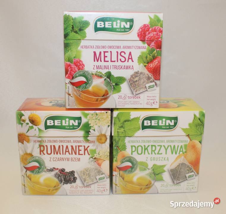 Belin herbata rumianek czarny bez pokrzywa wielkopolskie sprzedam