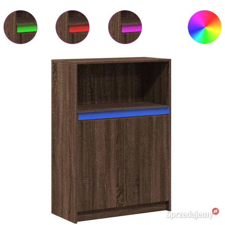 Szafka z LED brązowy dąb 72x34x100 WM852165 Warszawa