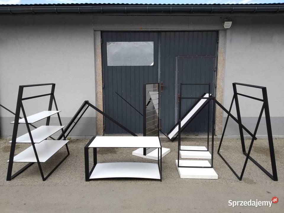 Meble sklepowe RFM zestaw wieszaki lustra półki małopolskie Stary Sącz