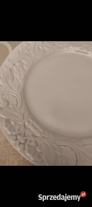 Duża piękna patera z reliefowanym brzegiem 32 Pabianice