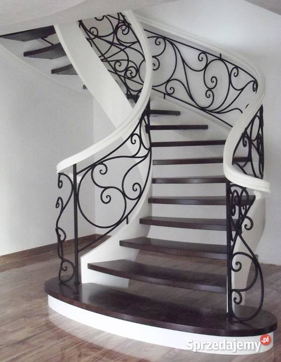 schody giete krecone balustrady kute szklane Schody wewnętrzne Tokarnia