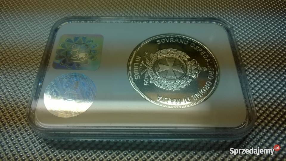 moneta 10 liras Jan Paweł II GRADING PR70 Warszawa