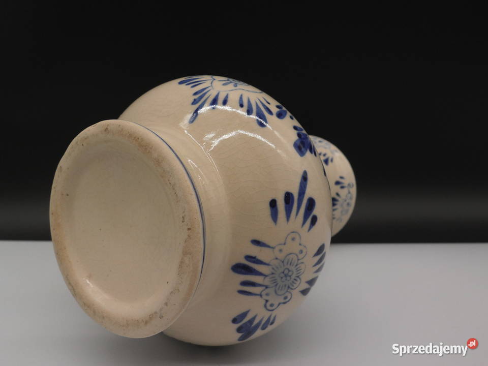 Porcelanowy wazon w stylu Delft Blue Porcelana i szkło Antyki, Sztuka, Kolekcje wielkopolskie Raszków
