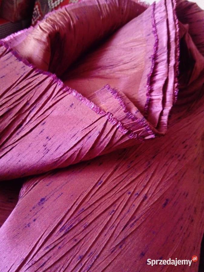 kreszowana tkanina zasłonowa o szer 290 odcienie różowego Wyposażenie wnętrz Warszawa