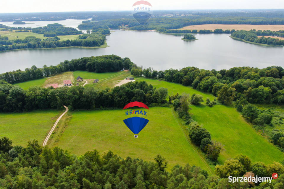 Piękna działka z linią brzegową j. Narie, Mazury