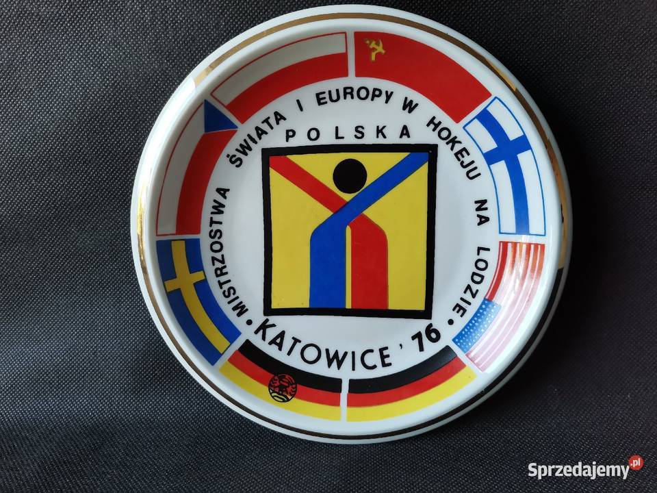 Stary wiszący talerz ozdobny porcelana Bogucice śląskie