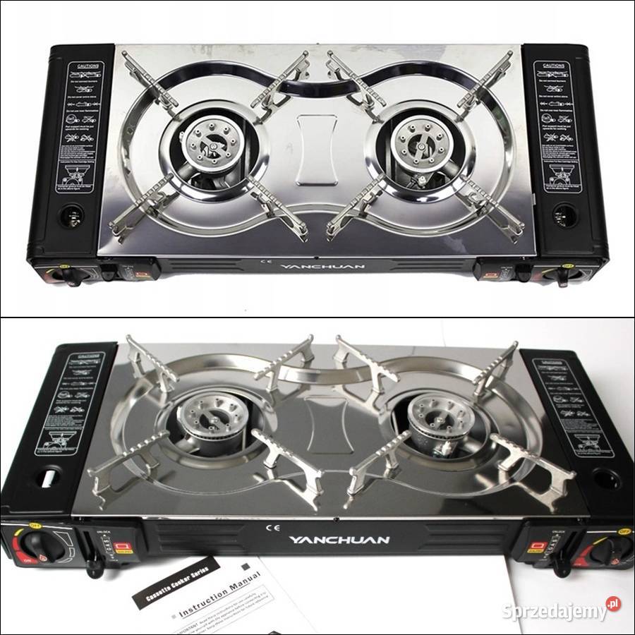 Kuchenka turystyczna gazowa dwupalnikowa Sprzęt kuchenny